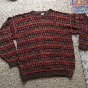 Vintage Tony Lambert multi color knit sweater